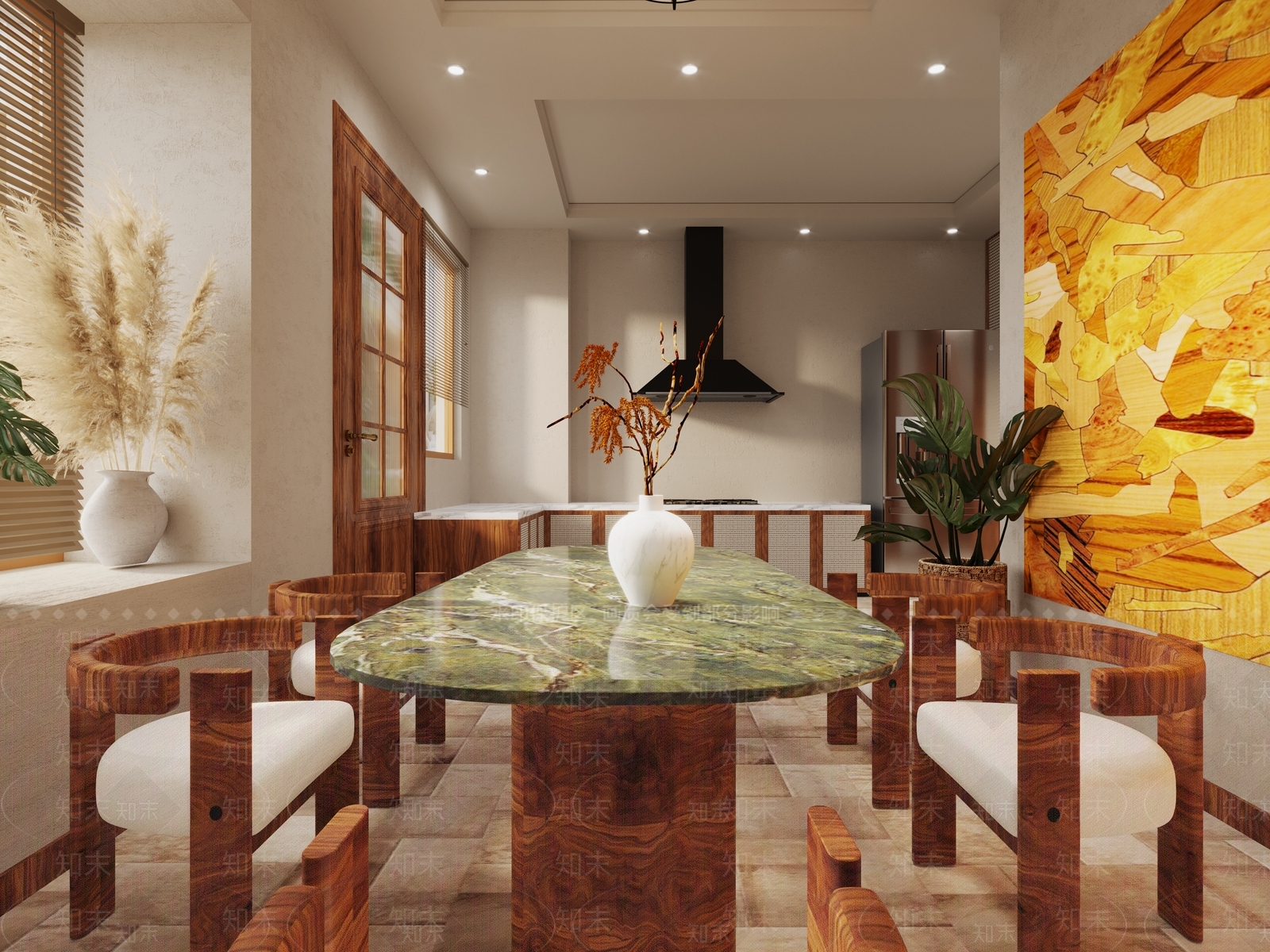 东南亚民宿客餐厅3D模型下载【ID:1132959088】