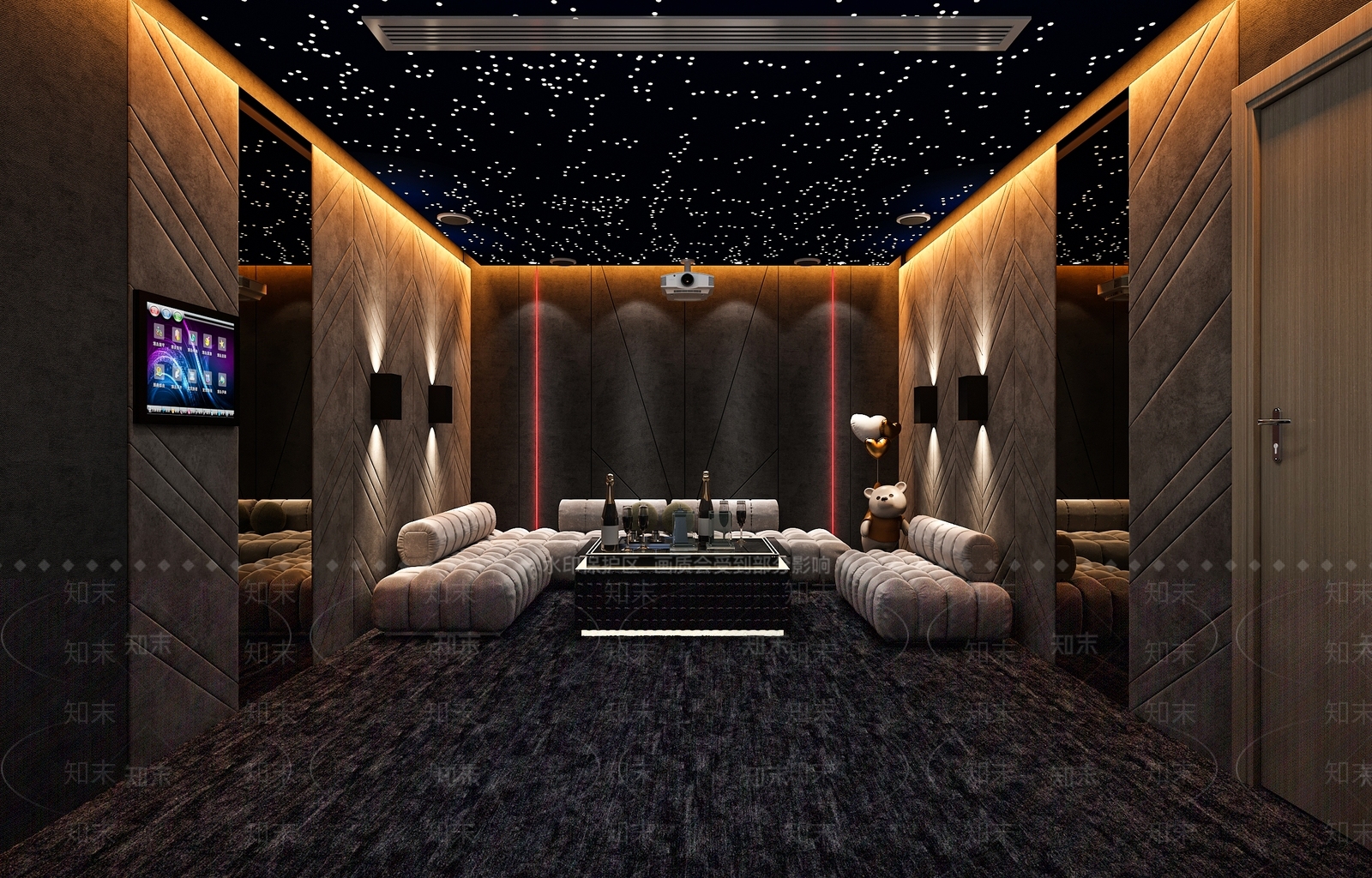 现代家居影音室3D模型下载【ID:1132963457】