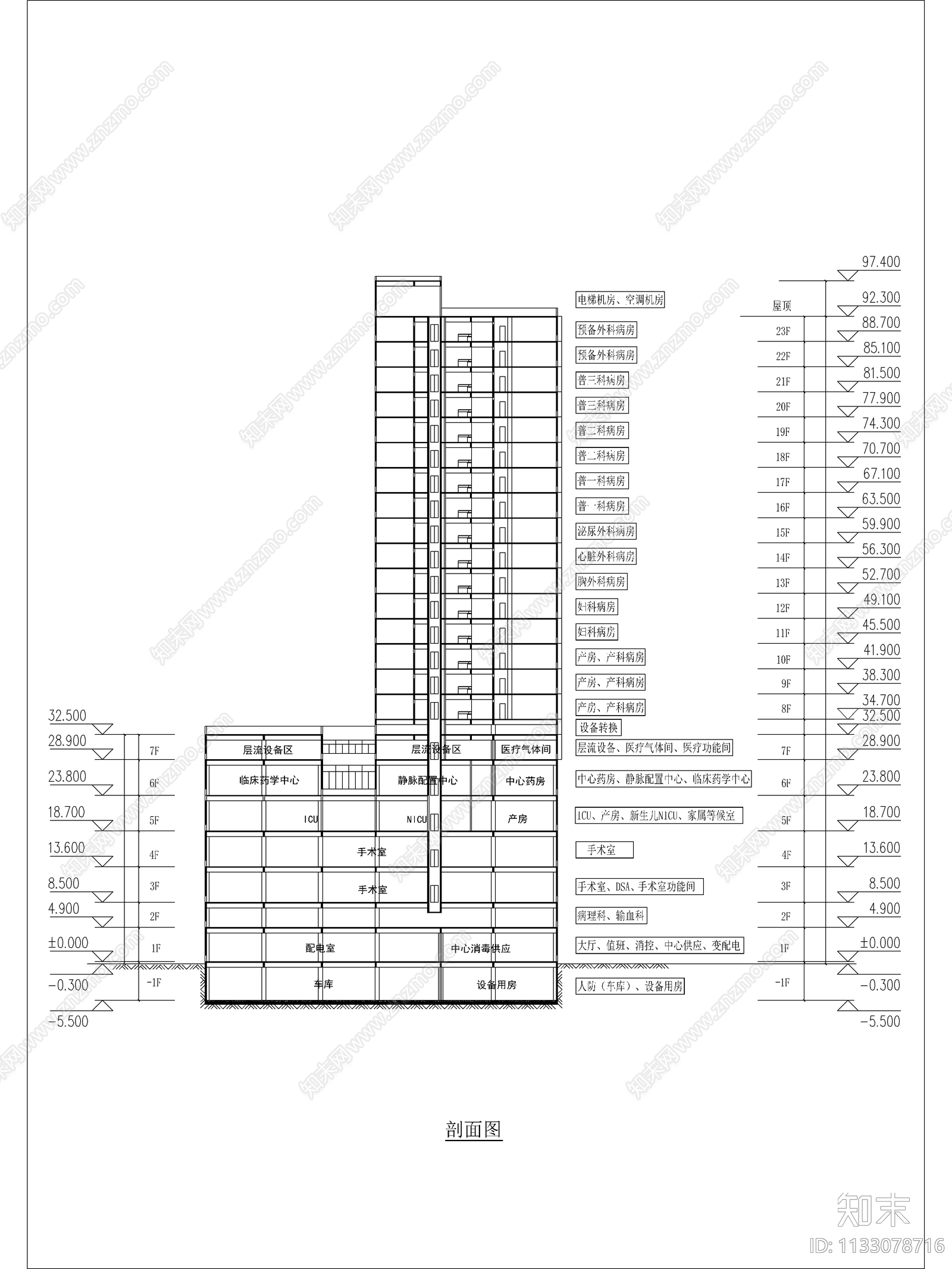 高层市级效果图cad施工图下载【ID:1133078716】