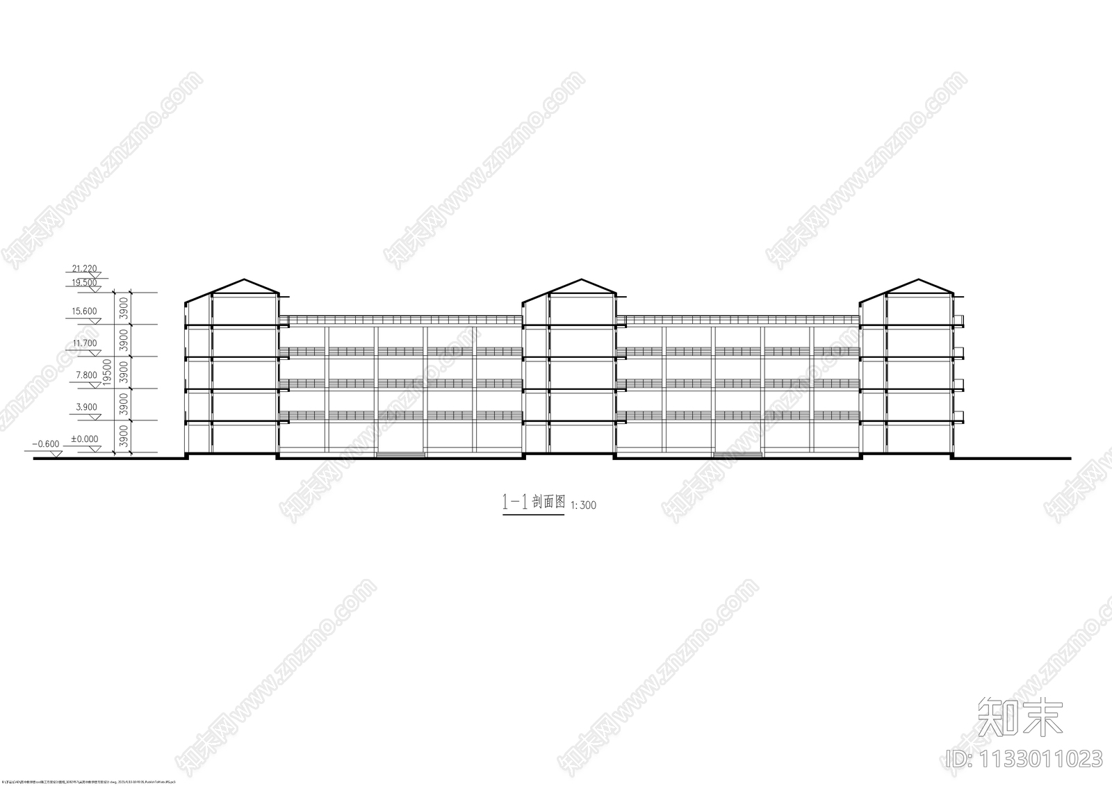 某高中教学楼建筑cad施工图下载【ID:1133011023】