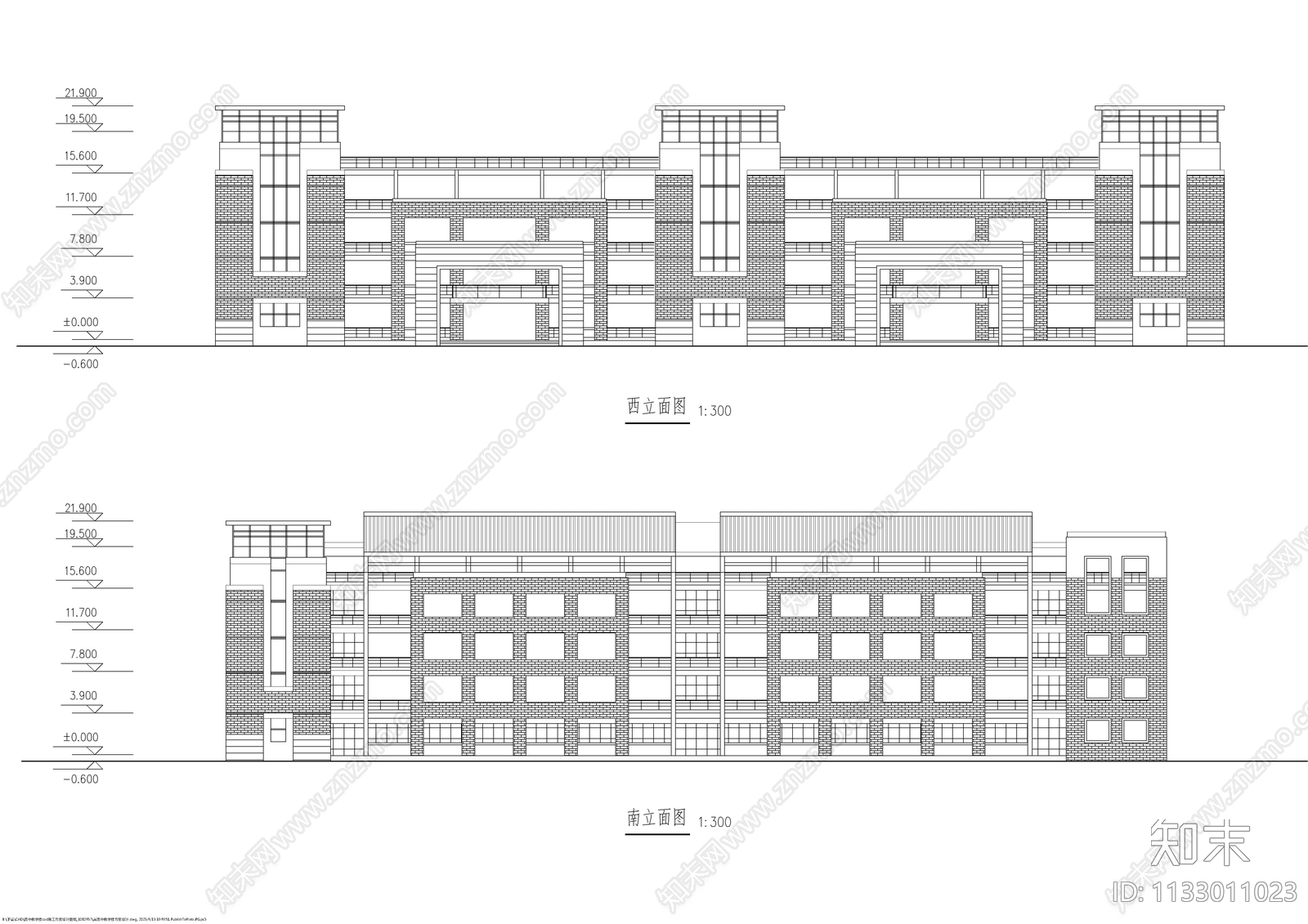 某高中教学楼建筑cad施工图下载【ID:1133011023】