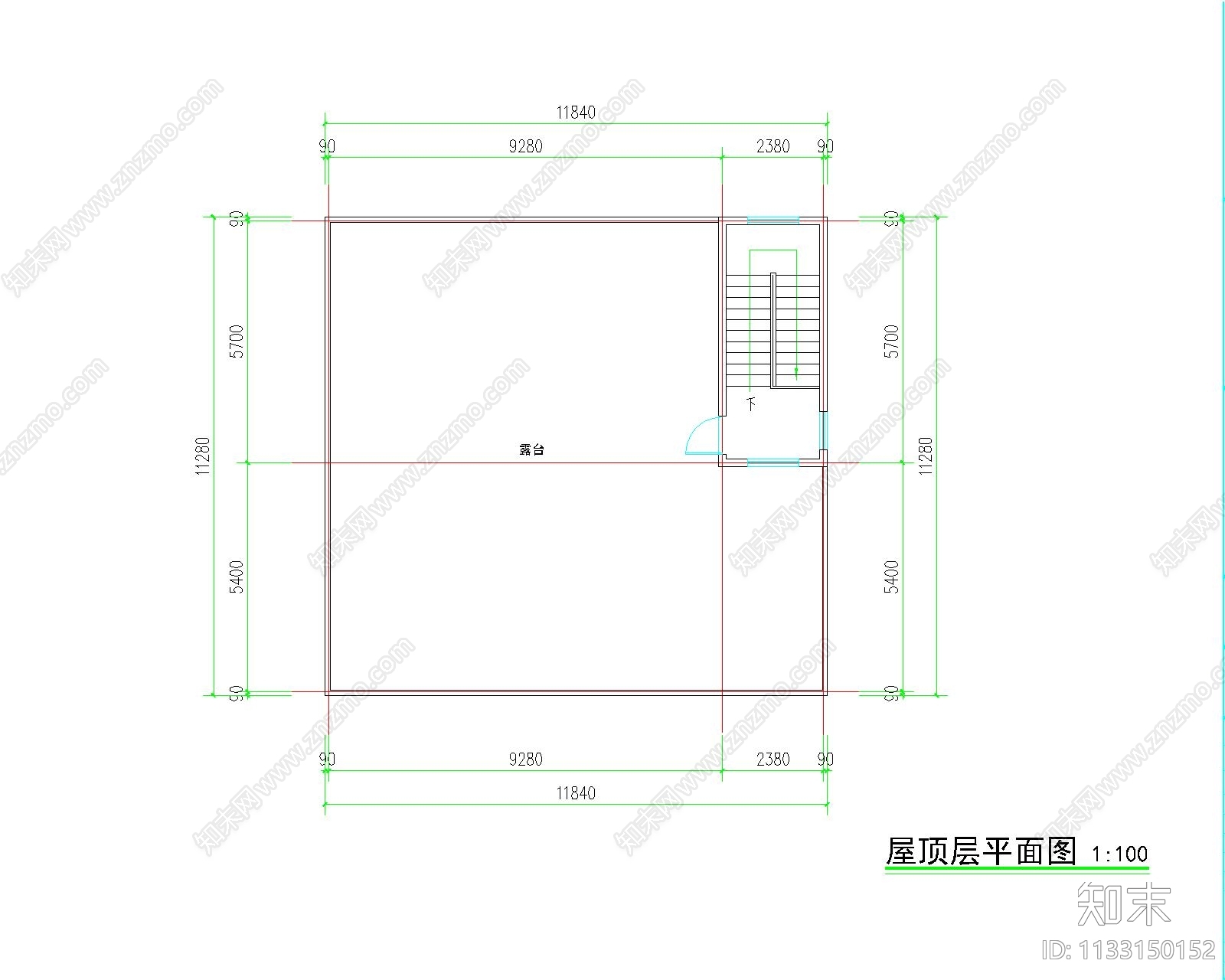 现代别墅建筑平面图施工图下载【ID:1133150152】