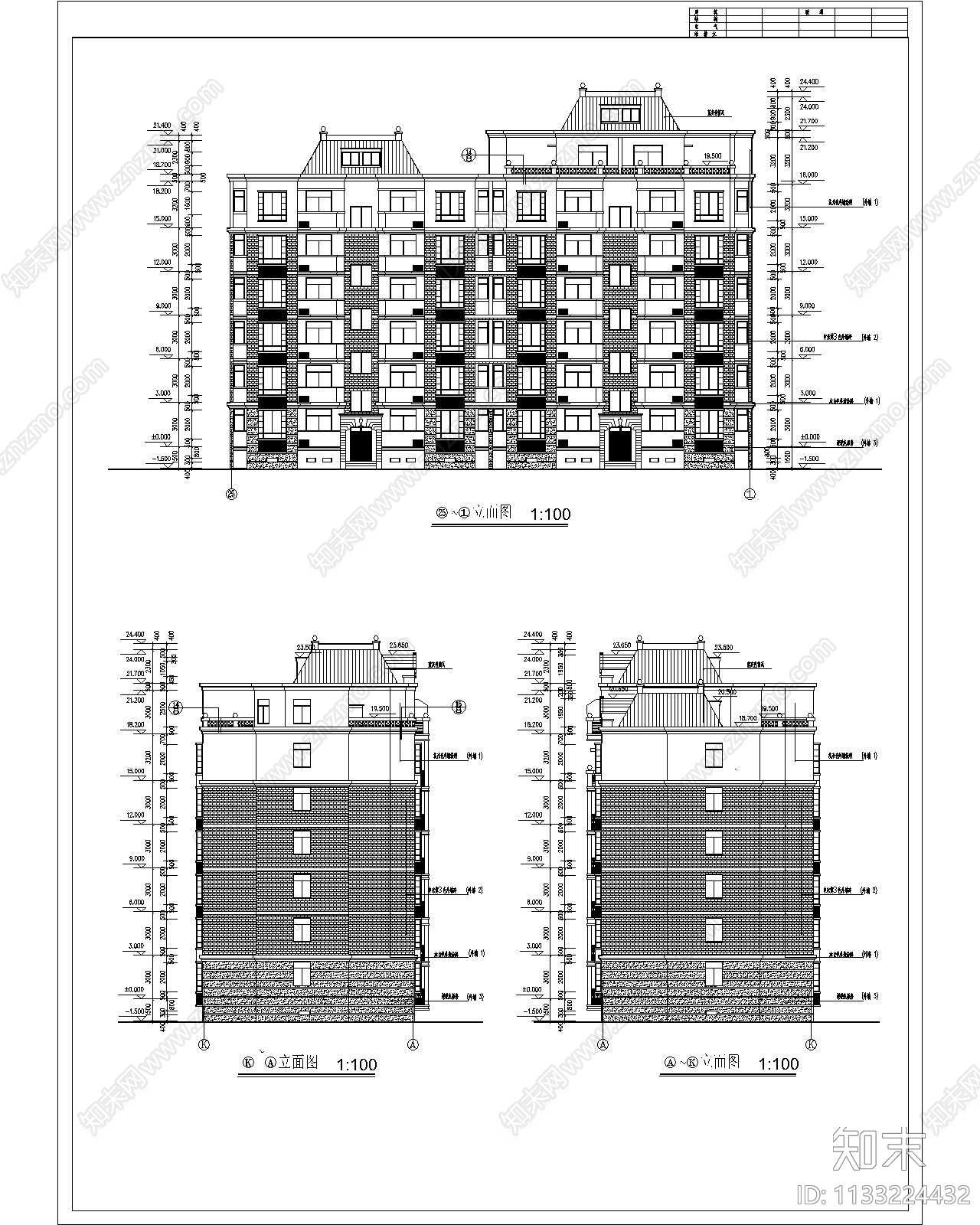 东方塞纳8楼建筑cad施工图下载【ID:1133224432】