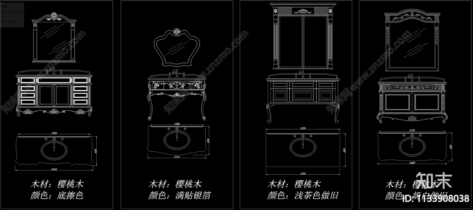 卫浴柜施工图下载【ID:1133908038】