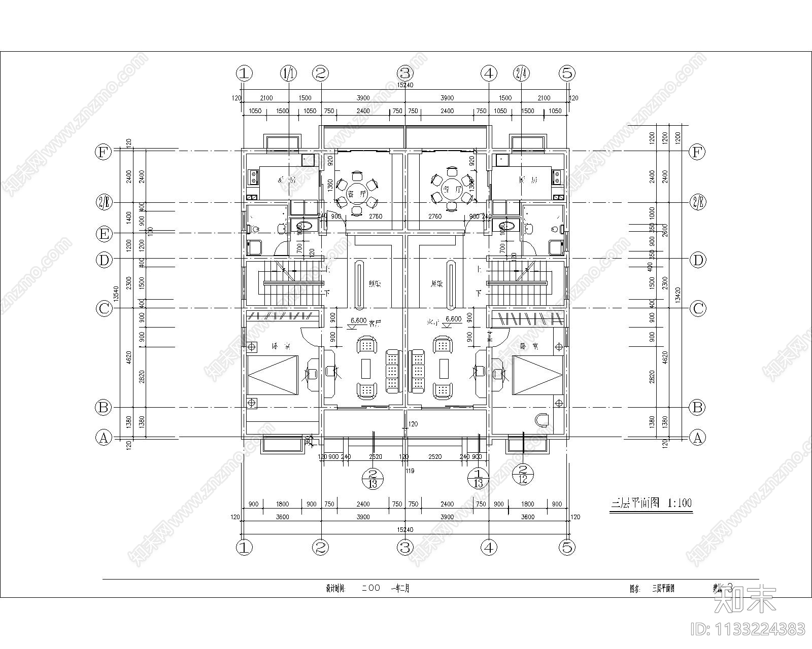 多层高级寓所建筑cad施工图下载【ID:1133224383】