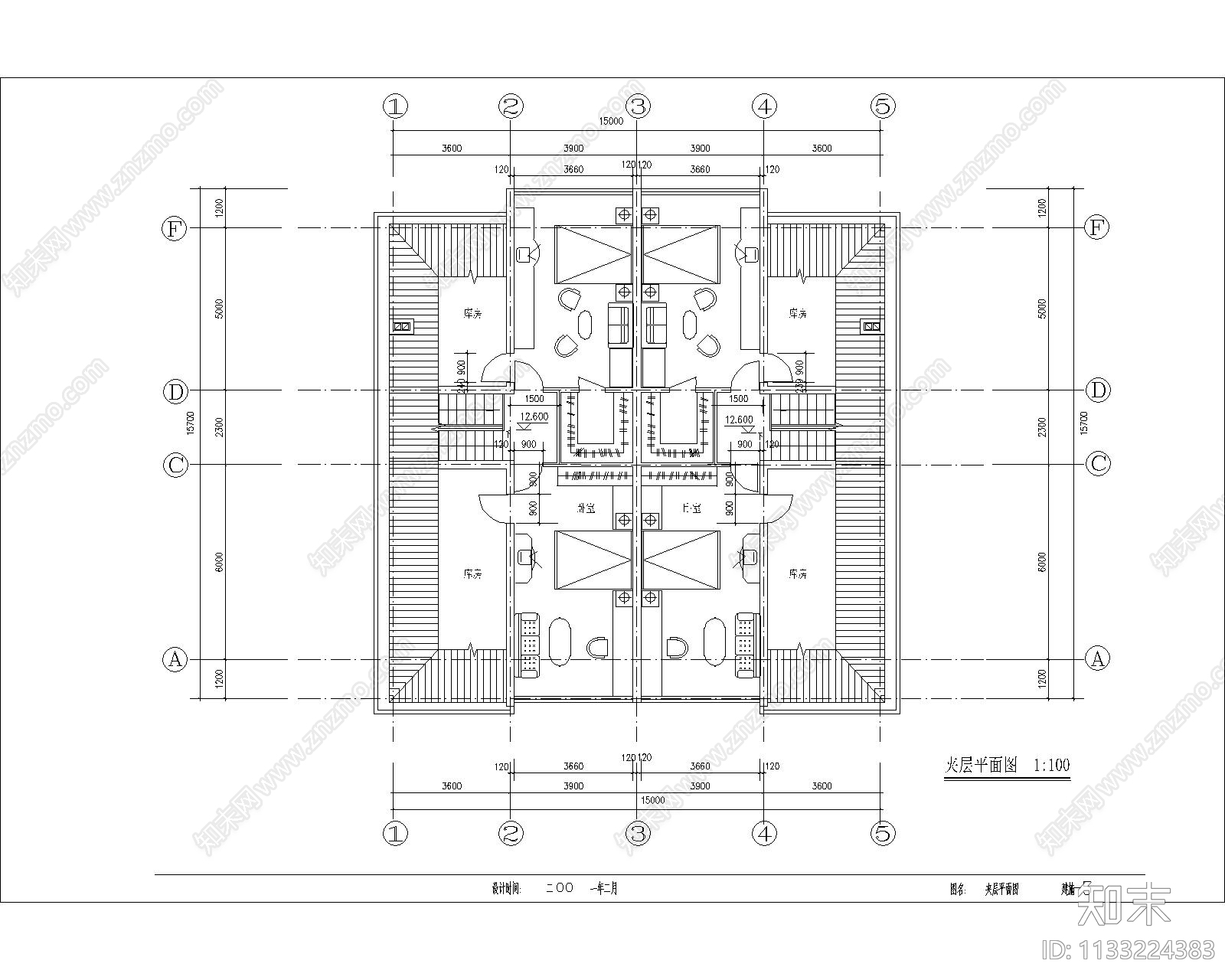 多层高级寓所建筑cad施工图下载【ID:1133224383】