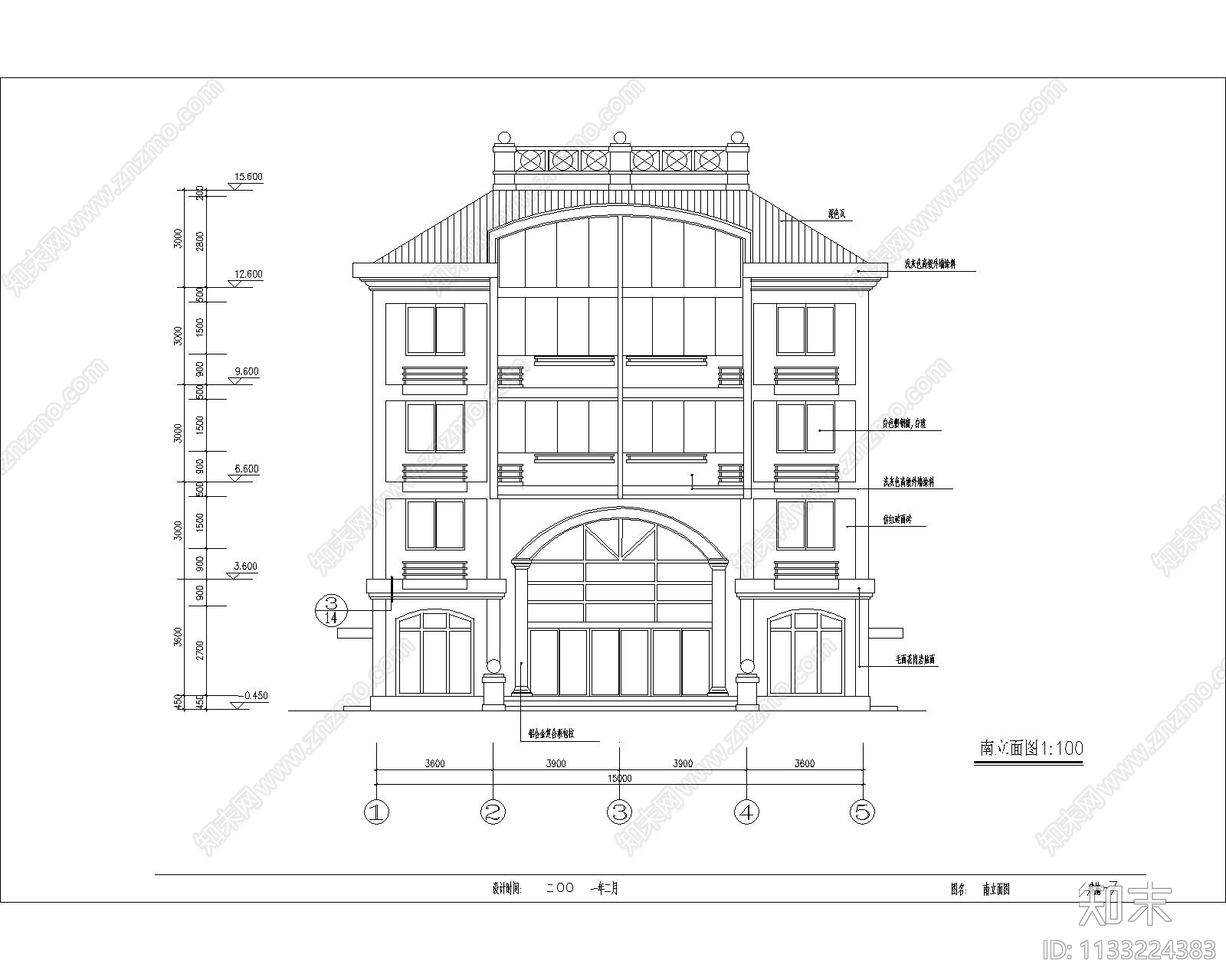 多层高级寓所建筑cad施工图下载【ID:1133224383】