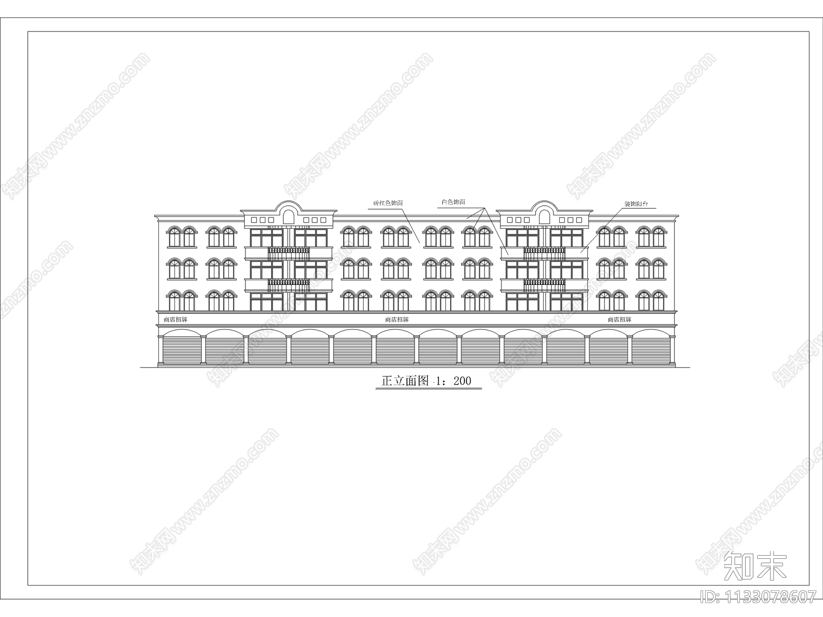 欧式商场建筑cad施工图下载【ID:1133078607】