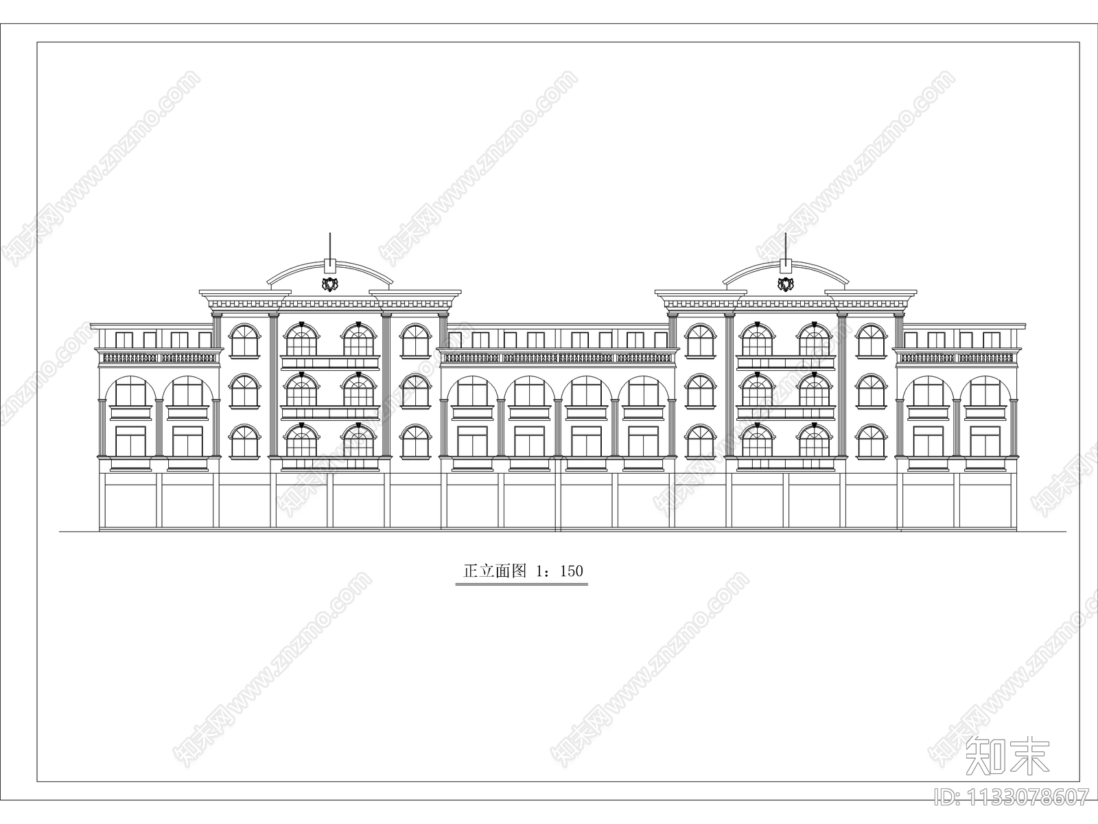 欧式商场建筑cad施工图下载【ID:1133078607】