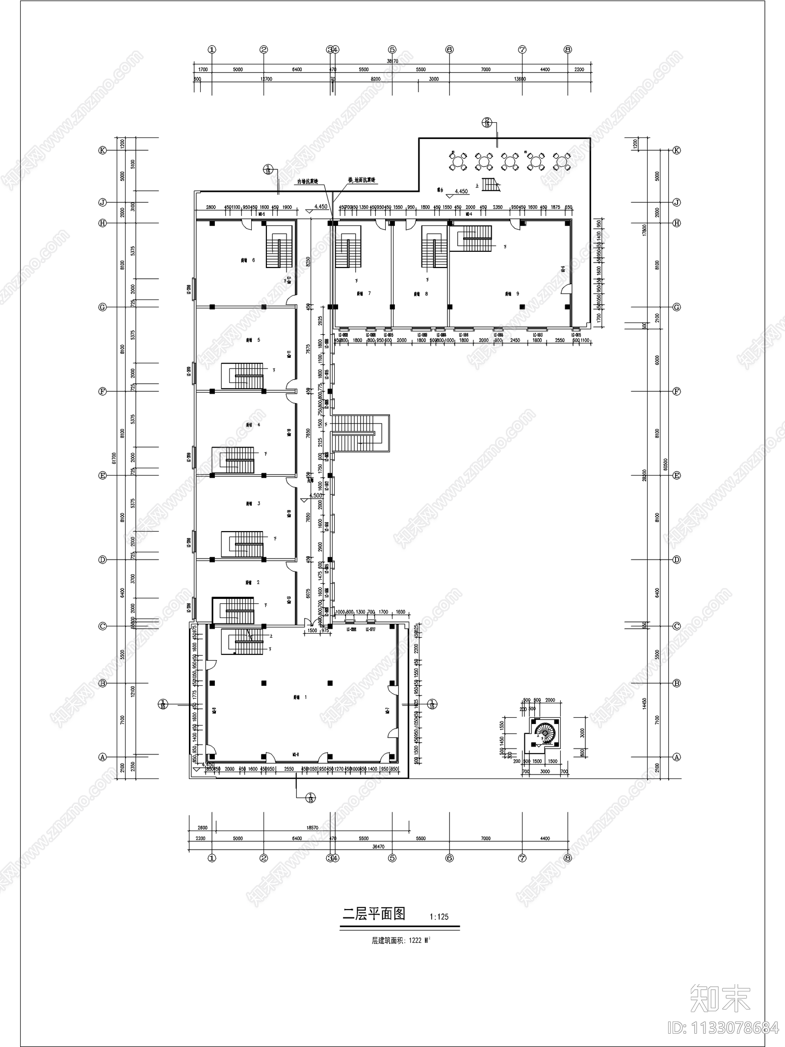 小区商业建筑cad施工图下载【ID:1133078684】