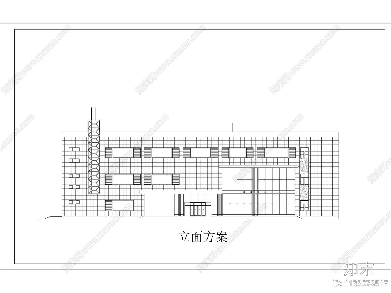 商场建筑cad施工图下载【ID:1133078517】