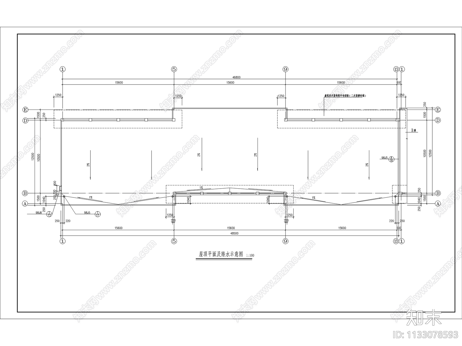 商场建筑cad施工图下载【ID:1133078593】