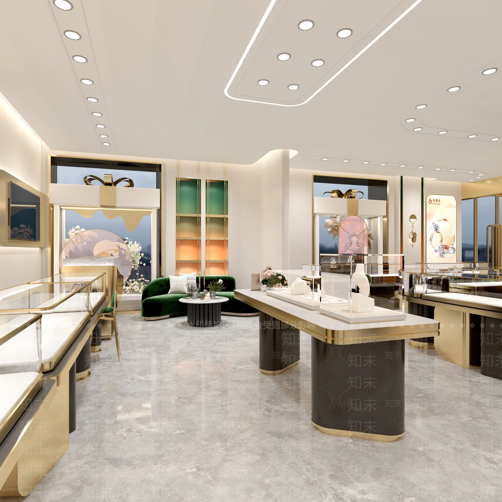 现代老凤祥珠宝店3D模型下载【ID:1133002307】