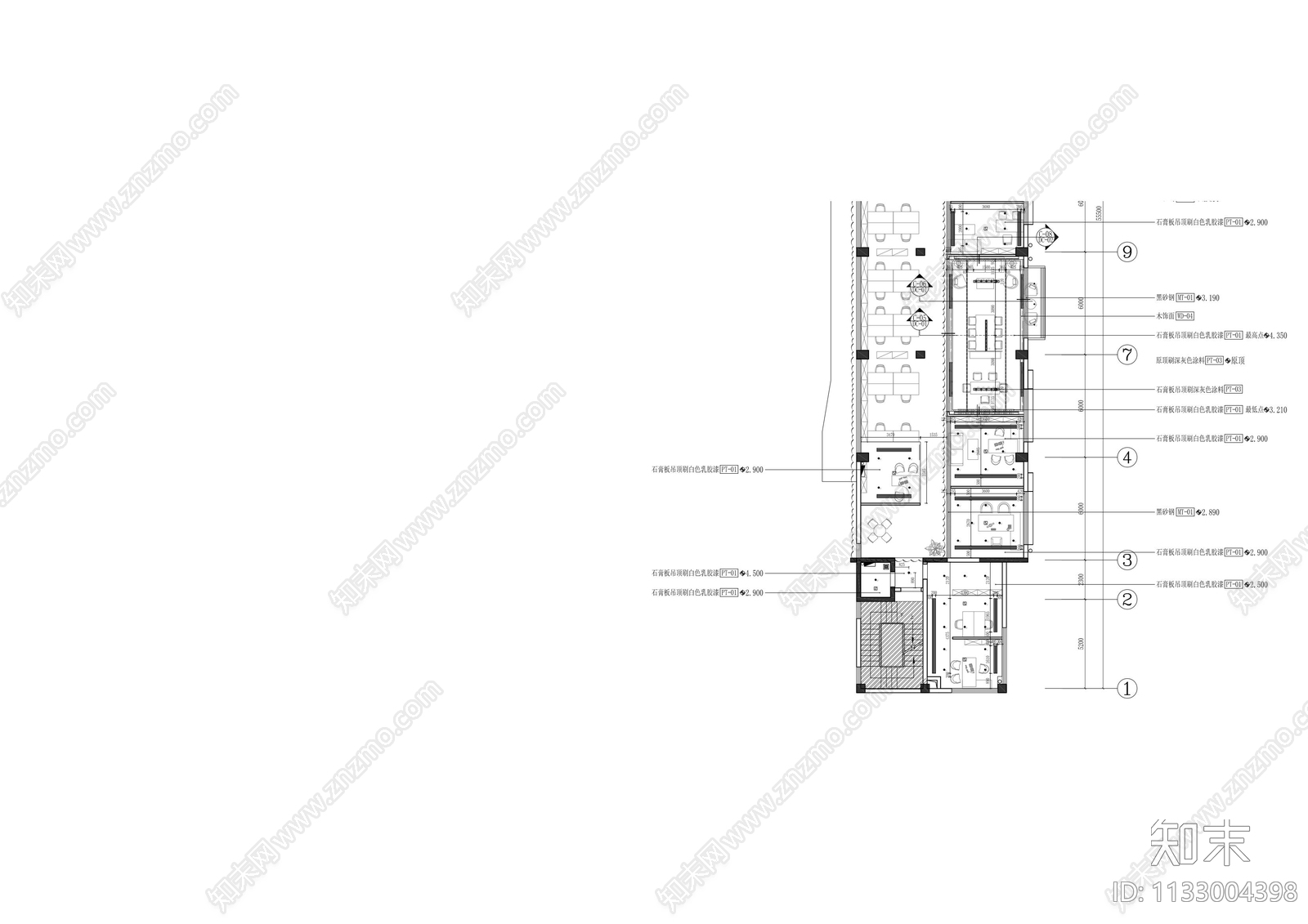 办公室cad施工图下载【ID:1133004398】