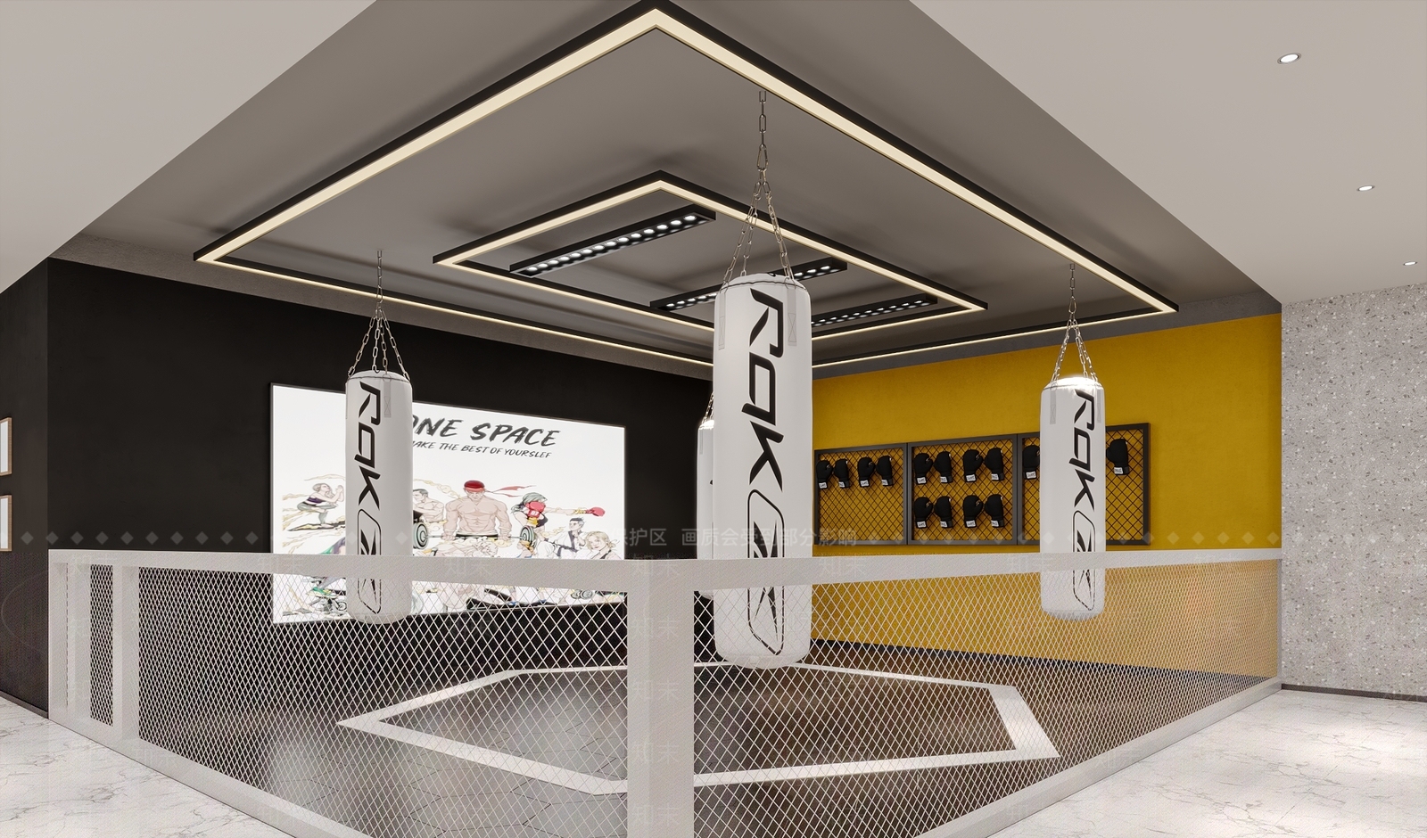 现代瑜伽室3D模型下载【ID:1133006277】