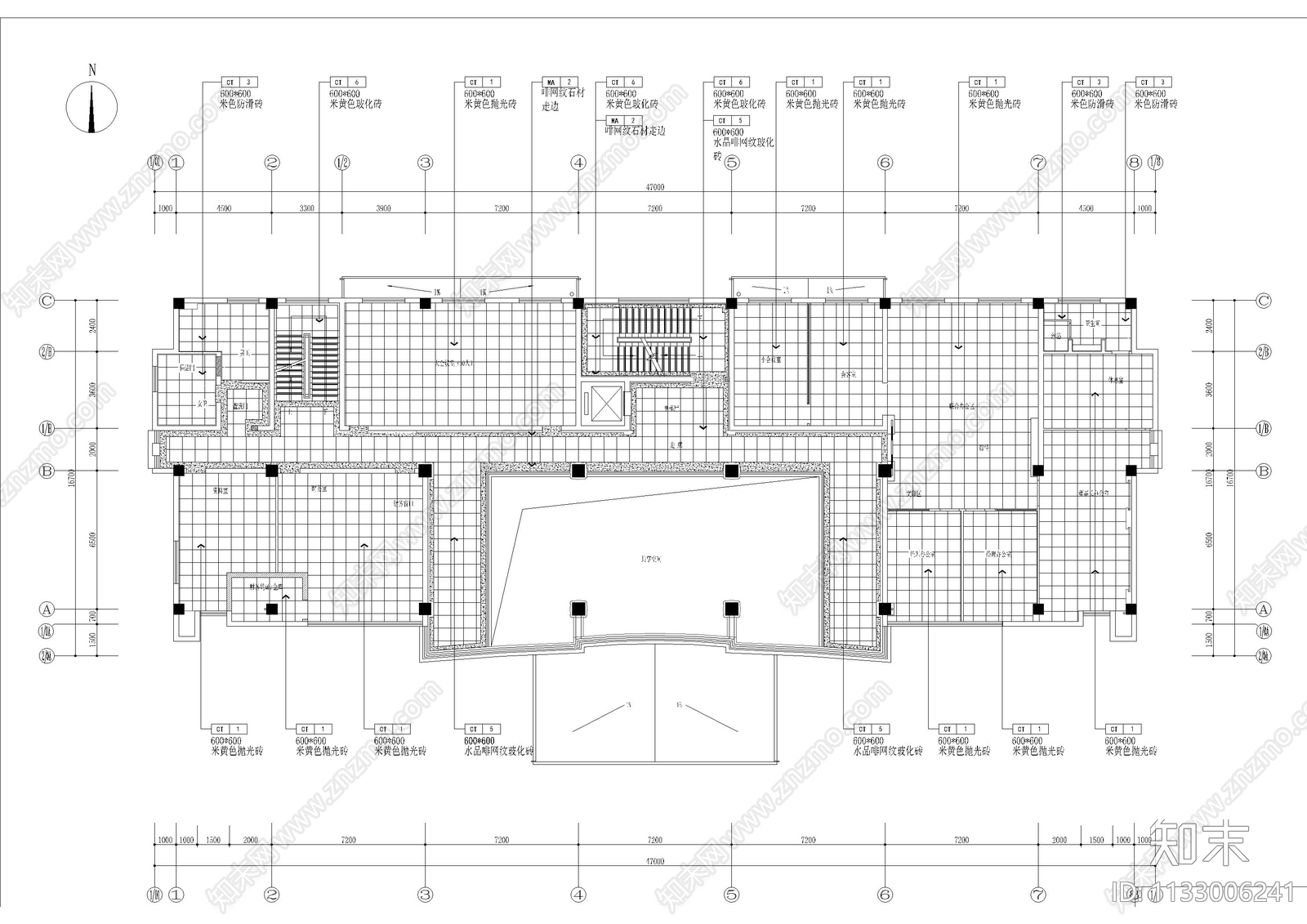 共享办公室cad施工图下载【ID:1133006241】
