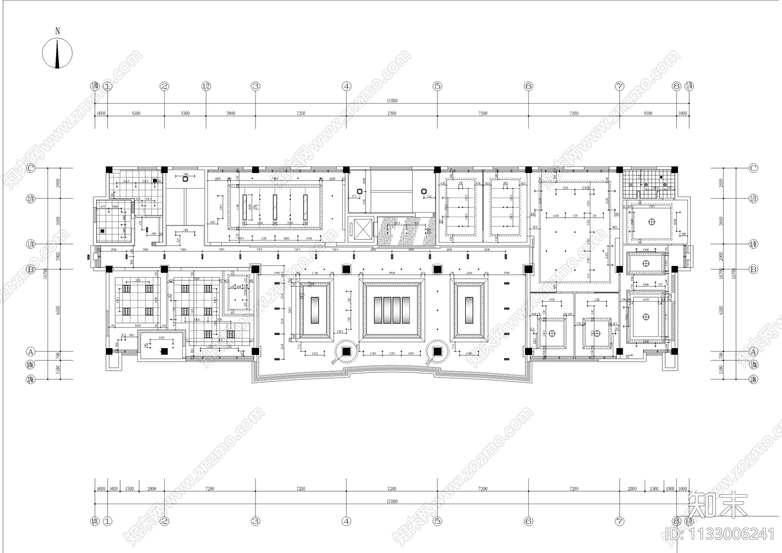 共享办公室cad施工图下载【ID:1133006241】