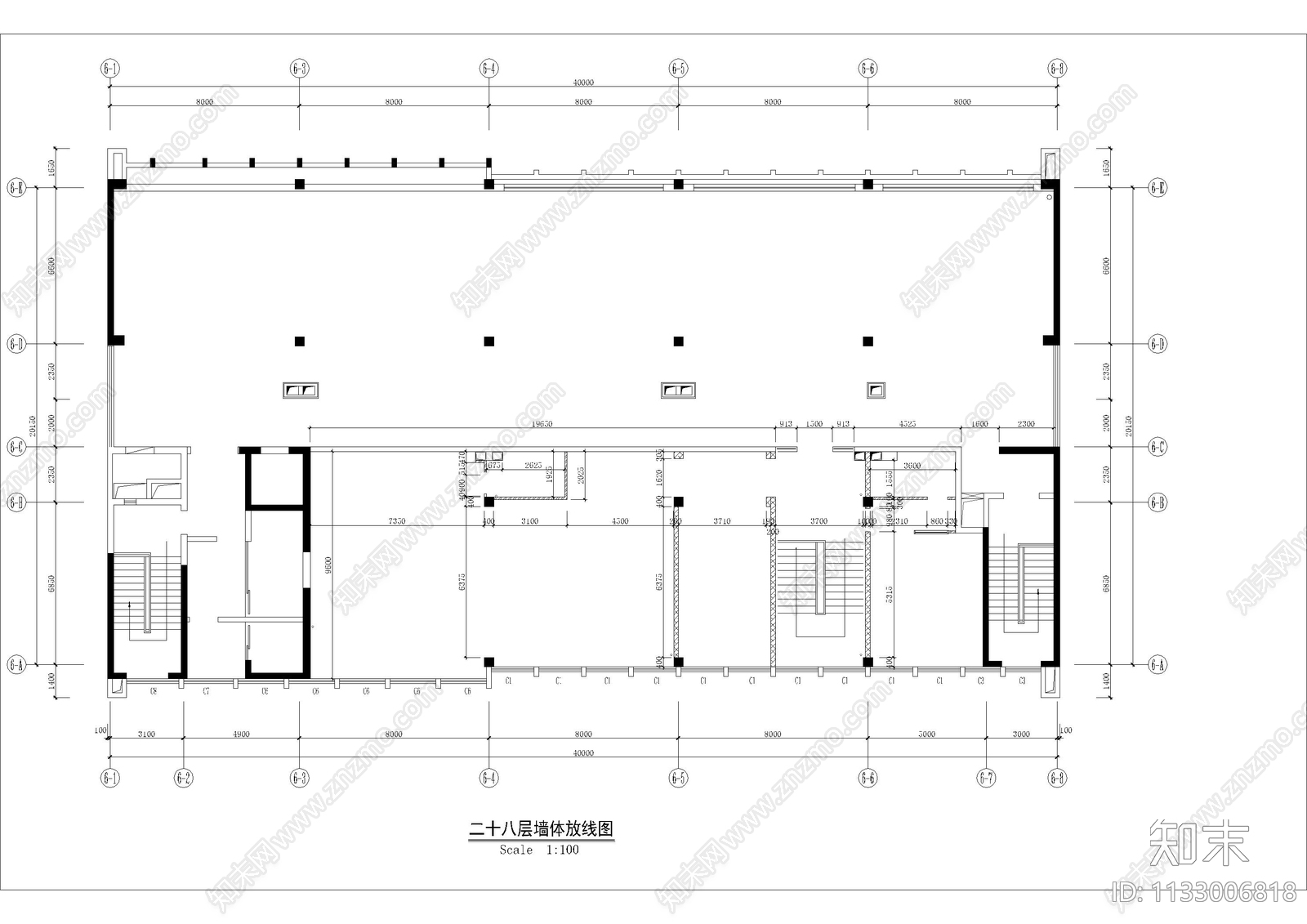 总裁办公室cad施工图下载【ID:1133006818】