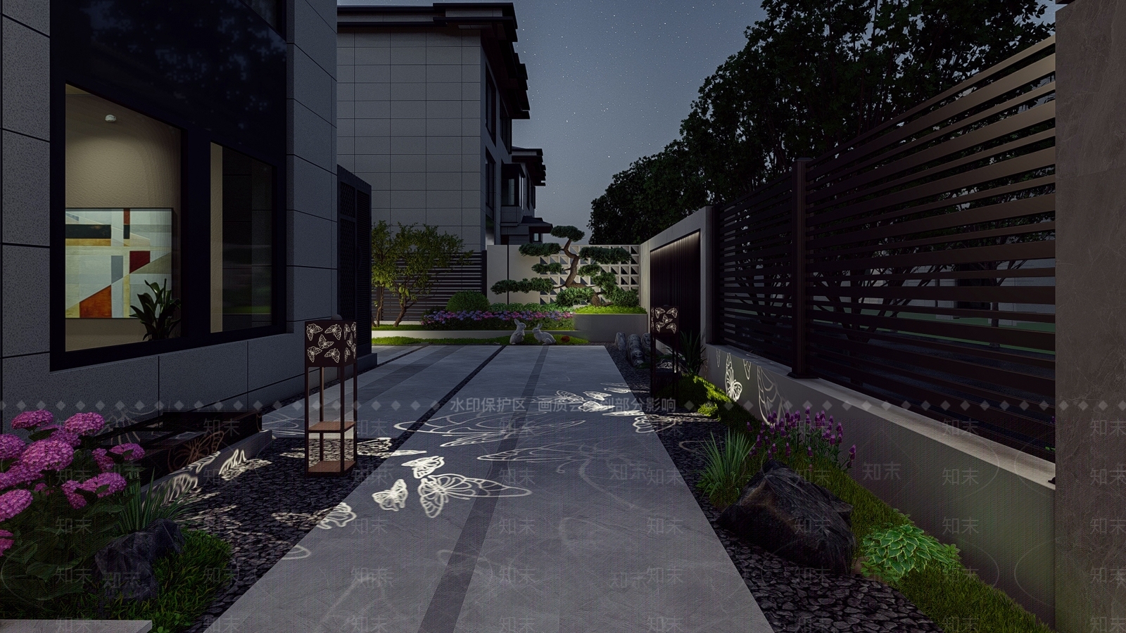 现代景观灯SU模型下载【ID:1133018340】