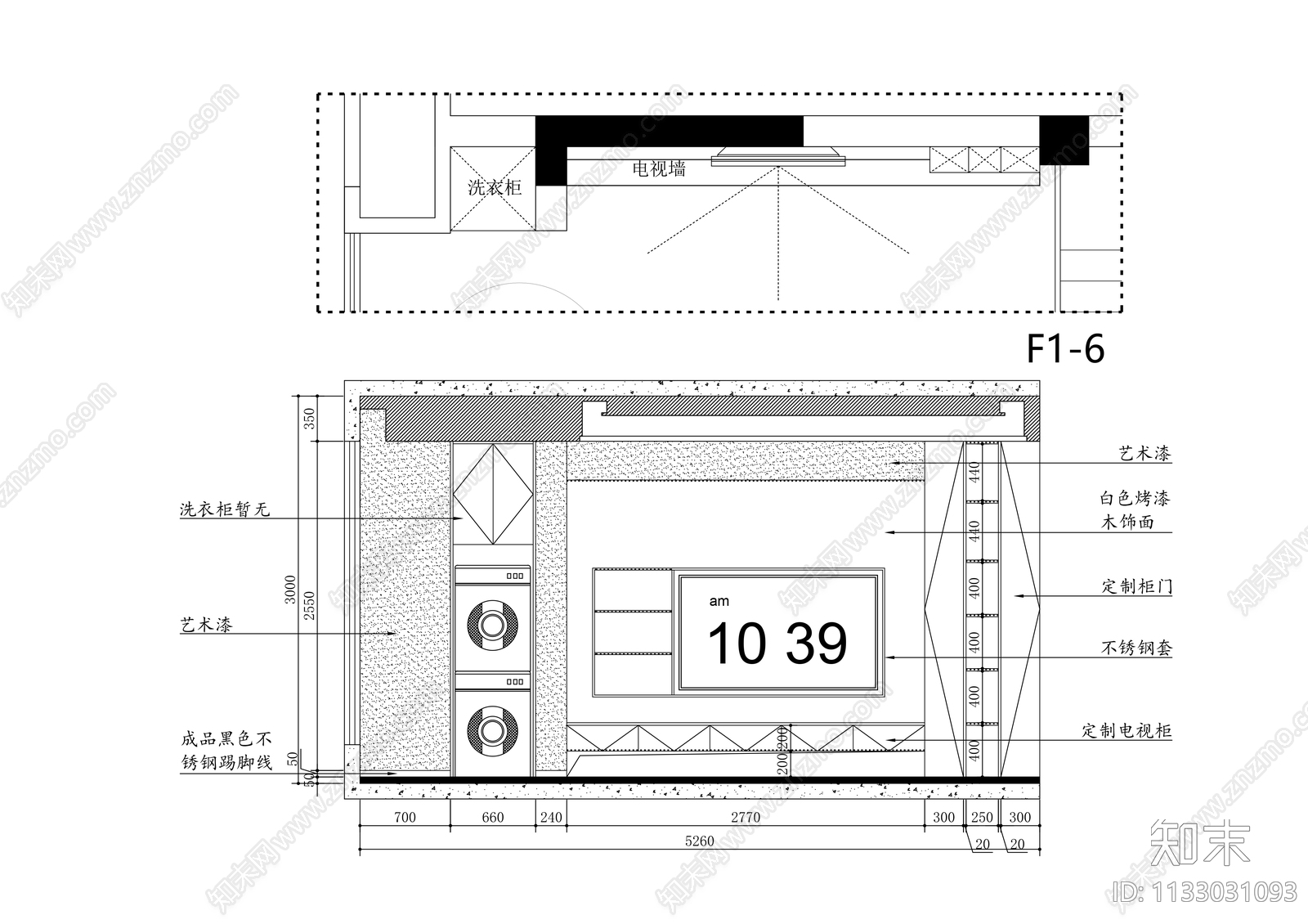 室内家装背景墙施工图下载【ID:1133031093】