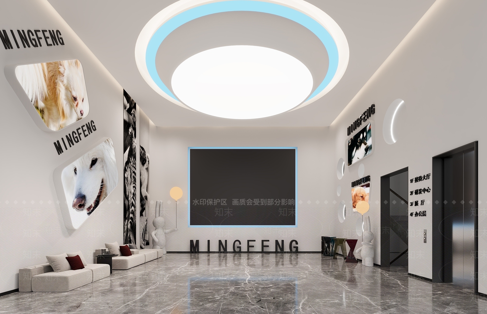 现代公司大堂3D模型下载【ID:1133034229】