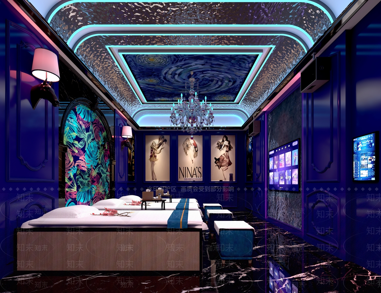 现代美容SPA店包间3D模型下载【ID:1133040102】