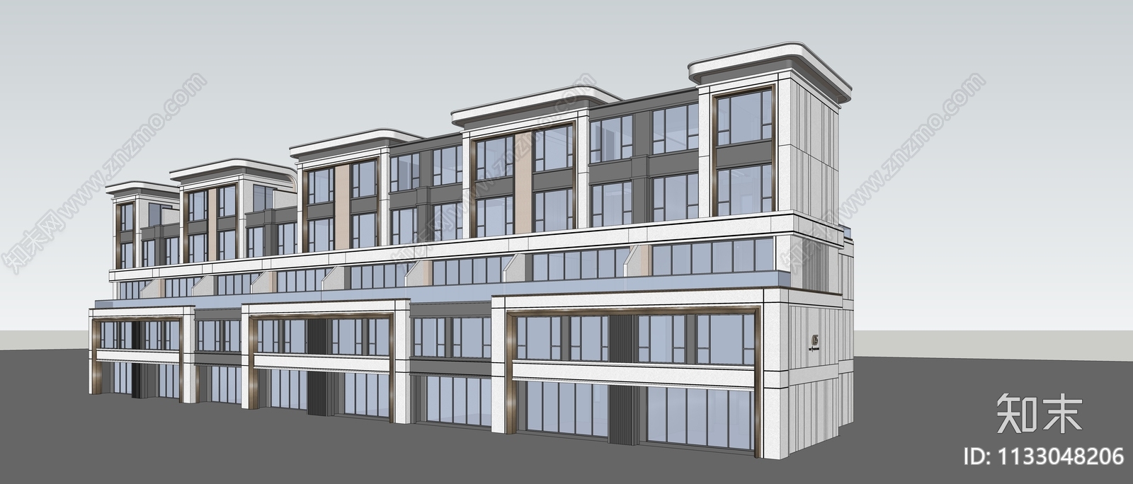 现代风格多层住宅SU模型下载【ID:1133048206】