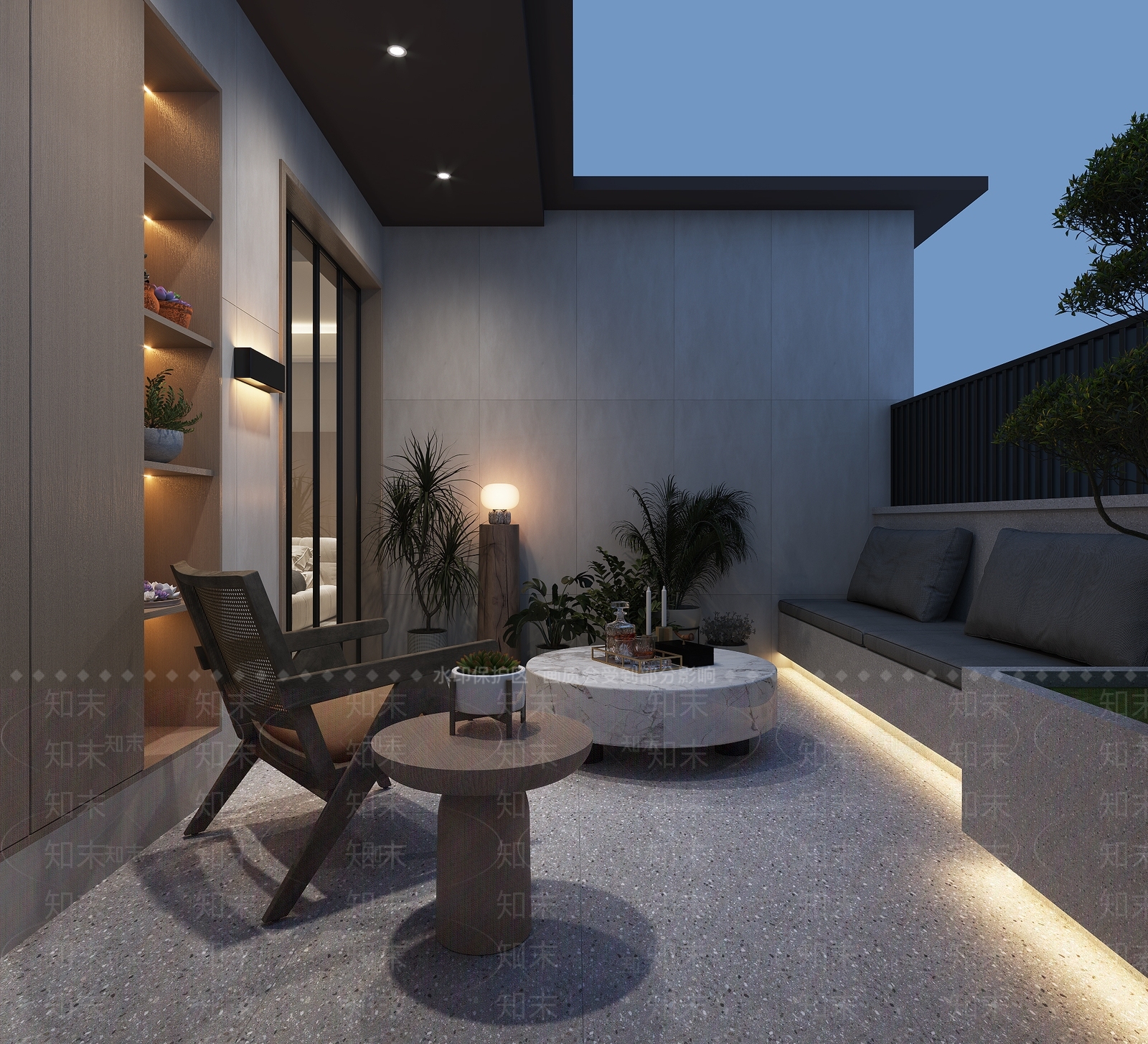 现代顶楼露台3D模型下载【ID:1133061100】