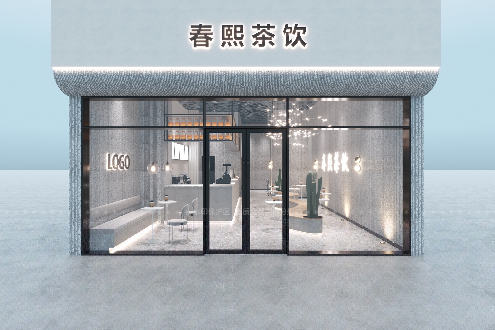 侘寂奶茶店3D模型下载【ID:1133062234】