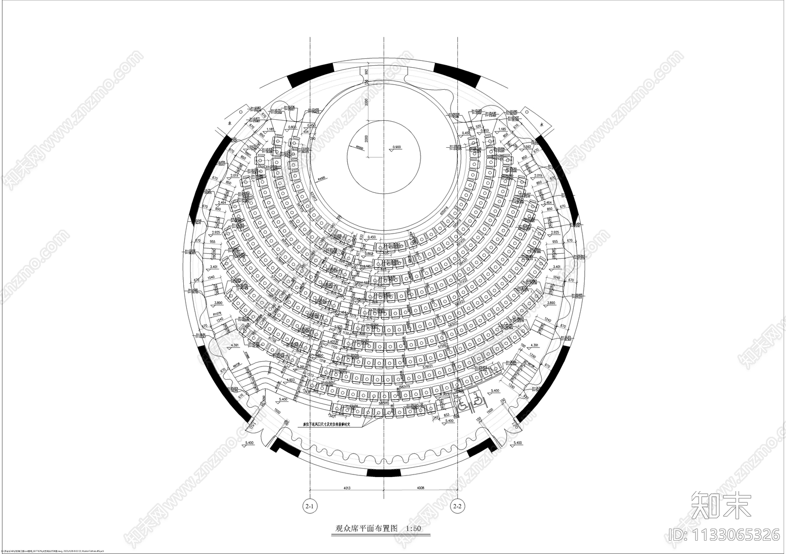 大型观众厅详图cad施工图下载【ID:1133065326】