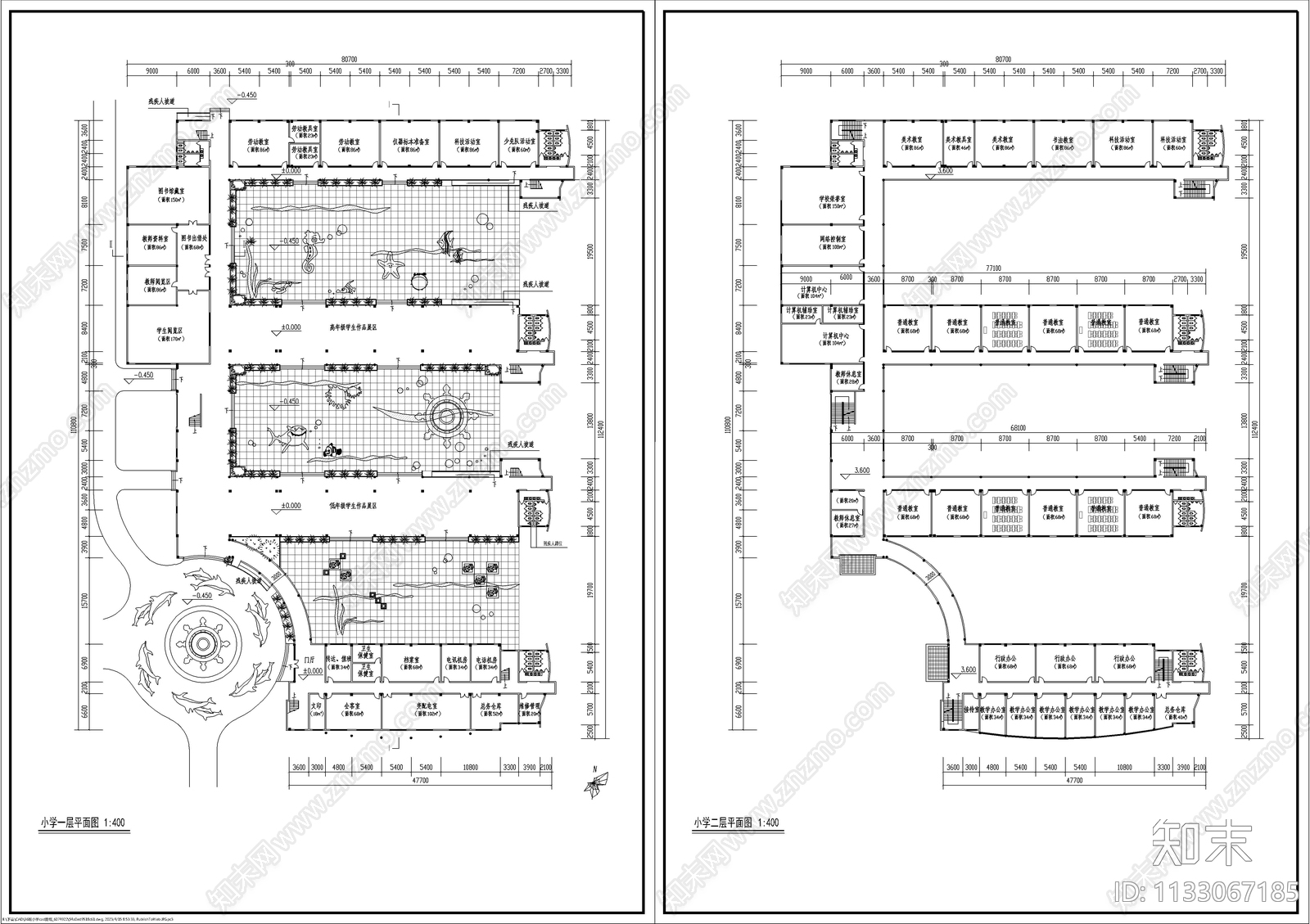 36班小学建筑cad施工图下载【ID:1133067185】