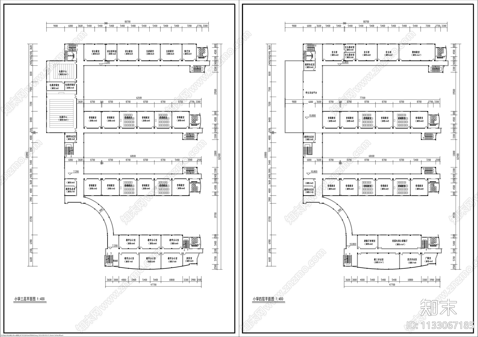 36班小学建筑cad施工图下载【ID:1133067185】