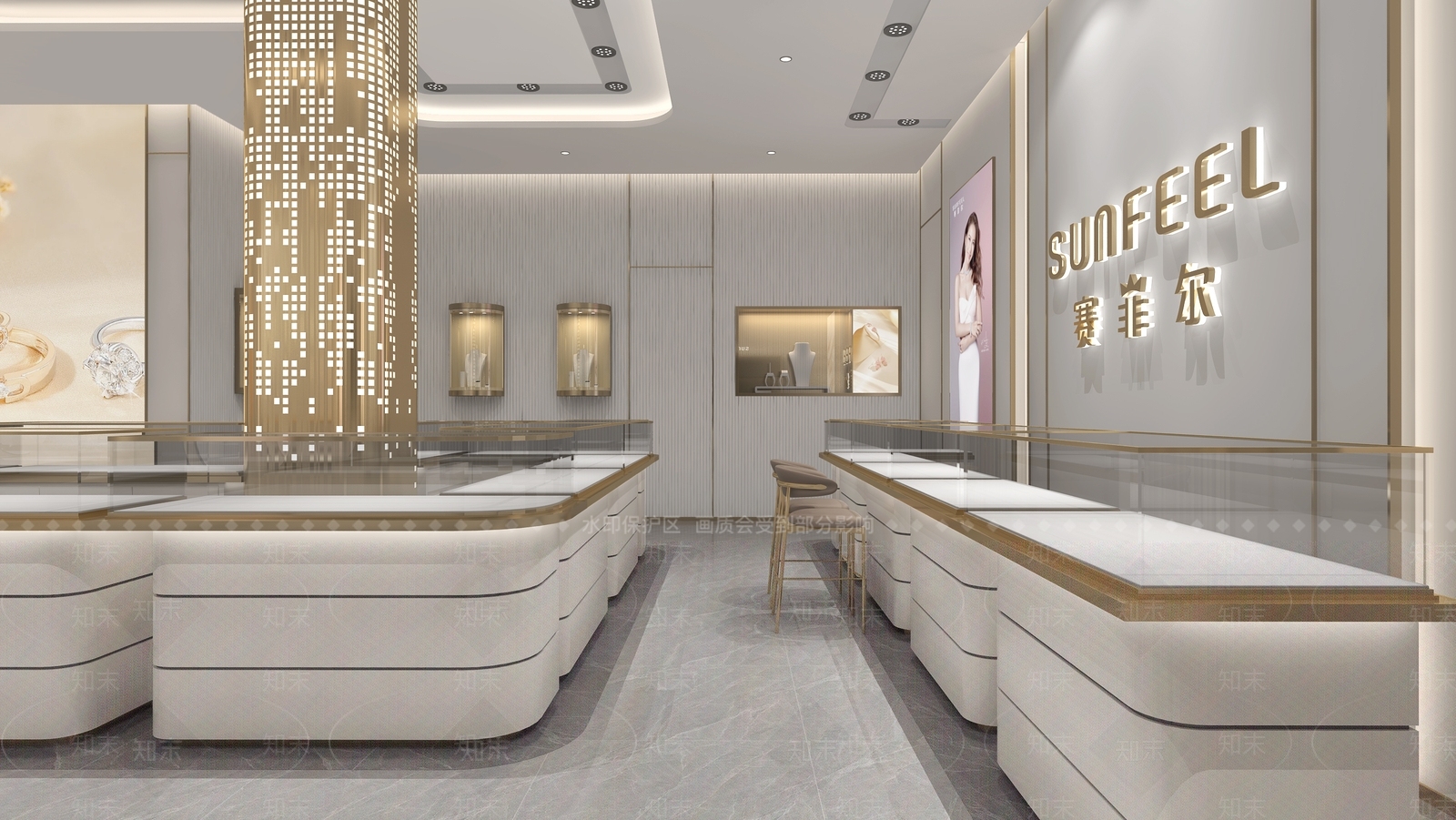 现代珠宝店3D模型下载【ID:1133077144】