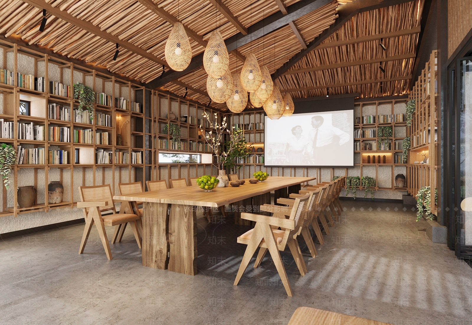 侘寂民宿餐厅3D模型下载【ID:1133082734】