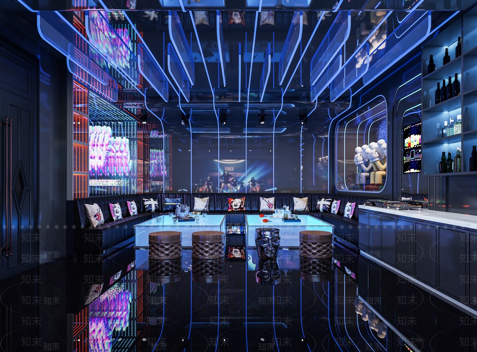 现代KTV包厢3D模型下载【ID:1133085379】