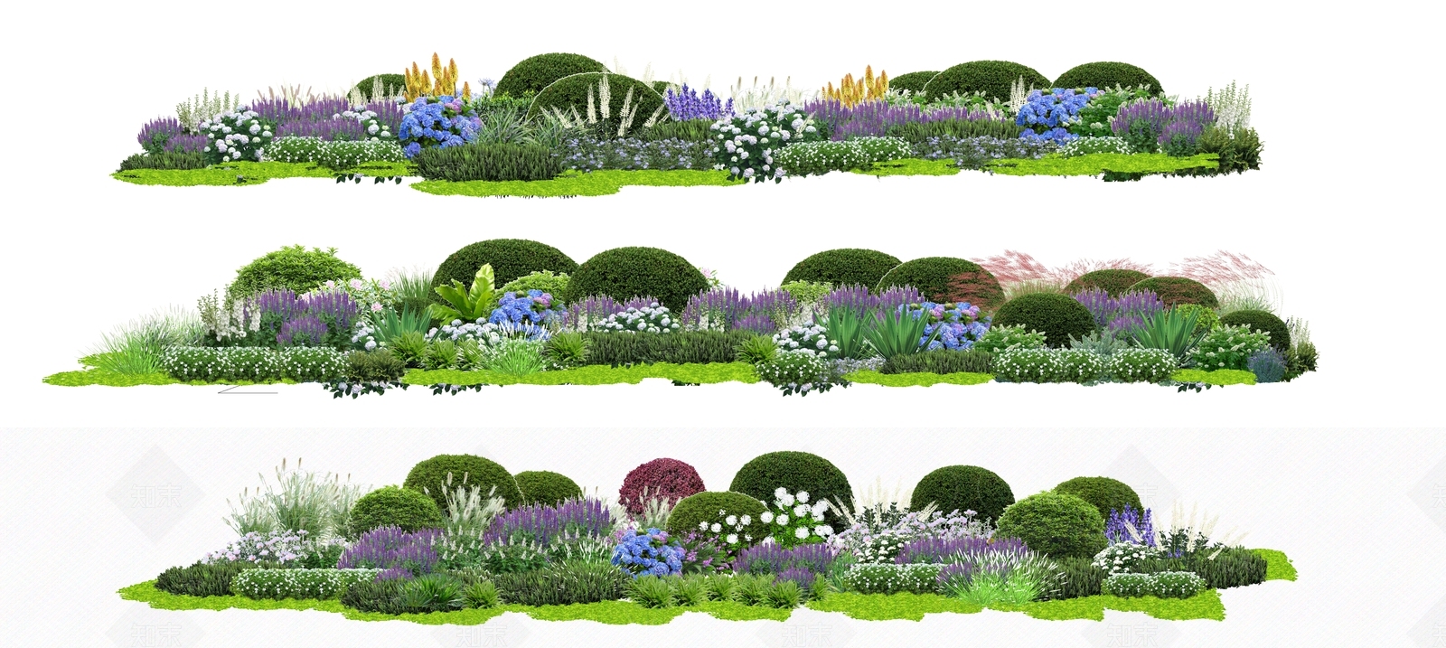 植物组合SU模型精品下载_SketchUp模型_知末网