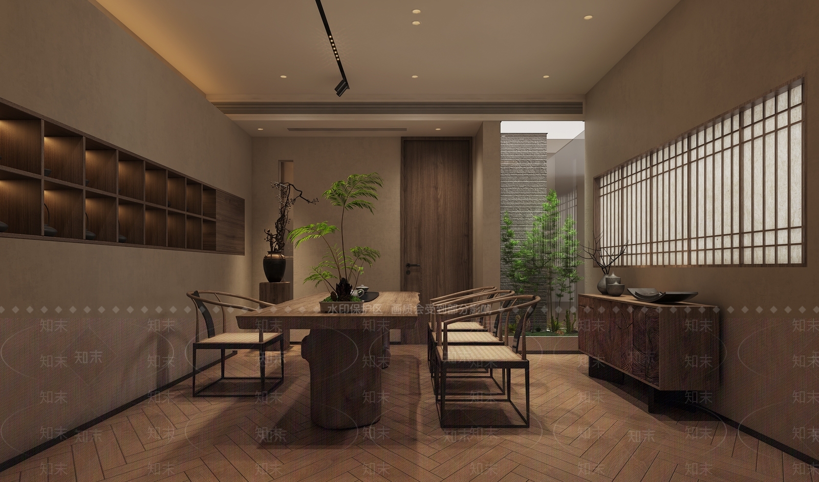 侘寂风茶馆3D模型下载【ID:1133092444】