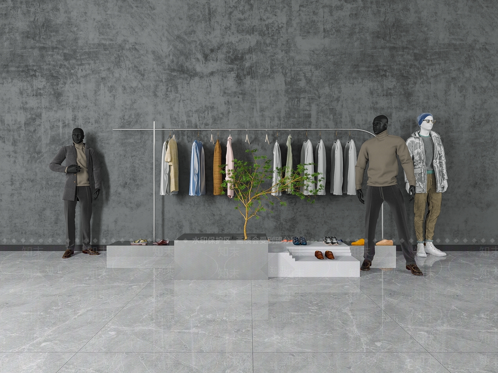 服装店模特3D模型下载【ID:1133099255】