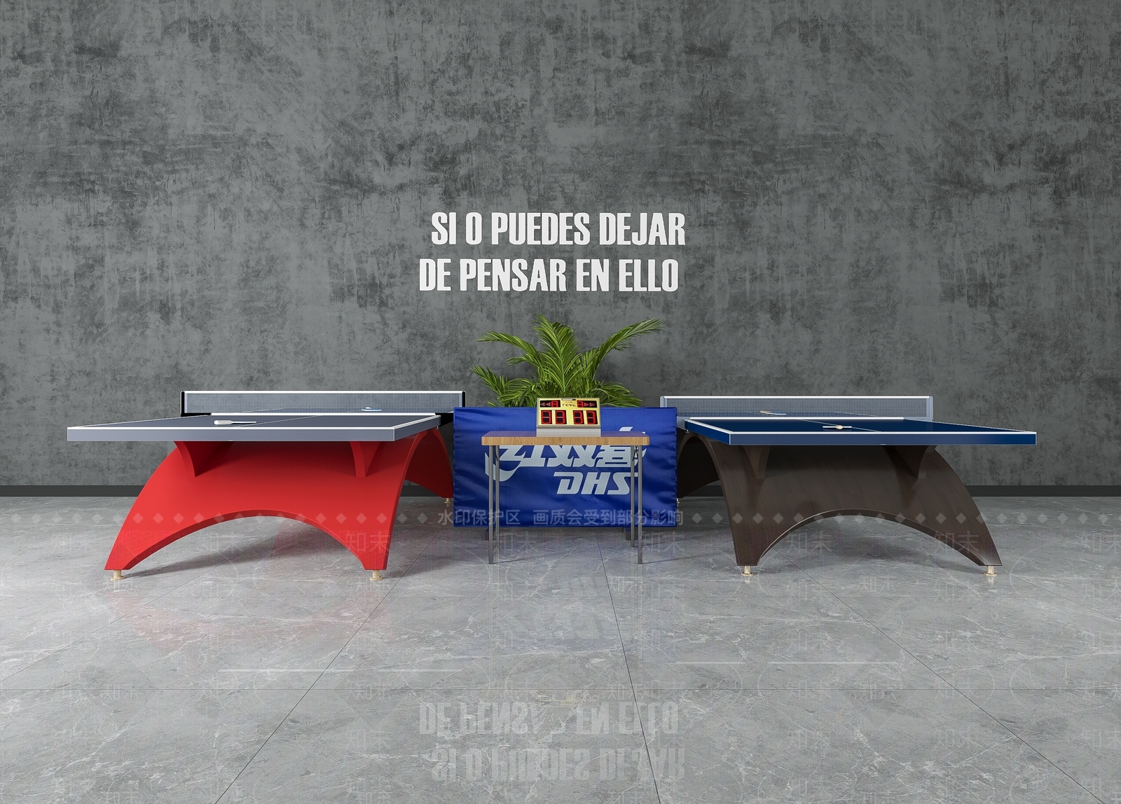 乒乓球桌子3D模型下载【ID:1133099862】