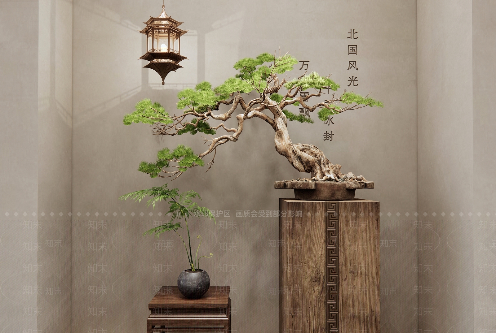 松树盆景SU模型下载【ID:1133103926】