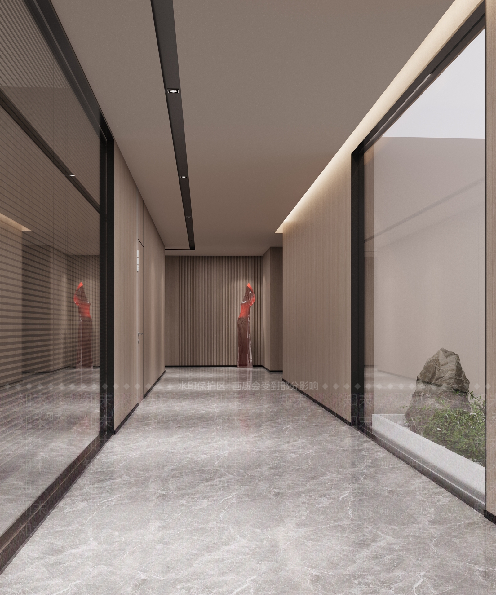 现代写字楼走廊3D模型下载【ID:1133113266】