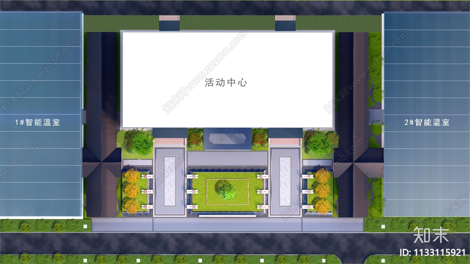 现代办公景观SU模型下载【ID:1133115921】