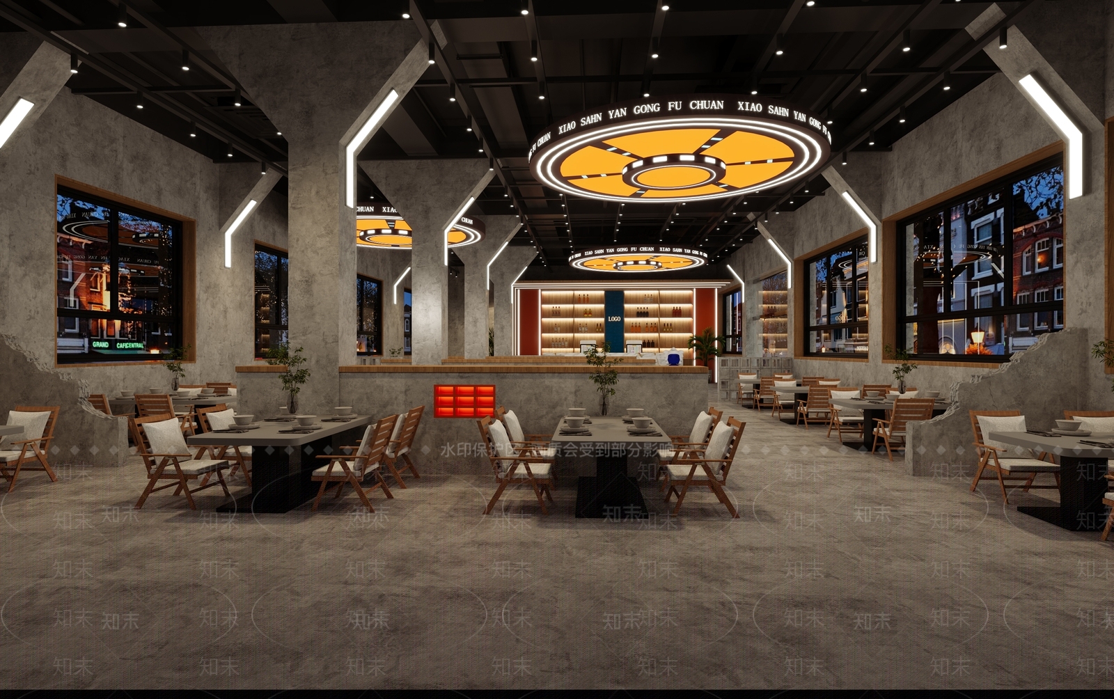 工业风火锅店3D模型下载【ID:1133195178】