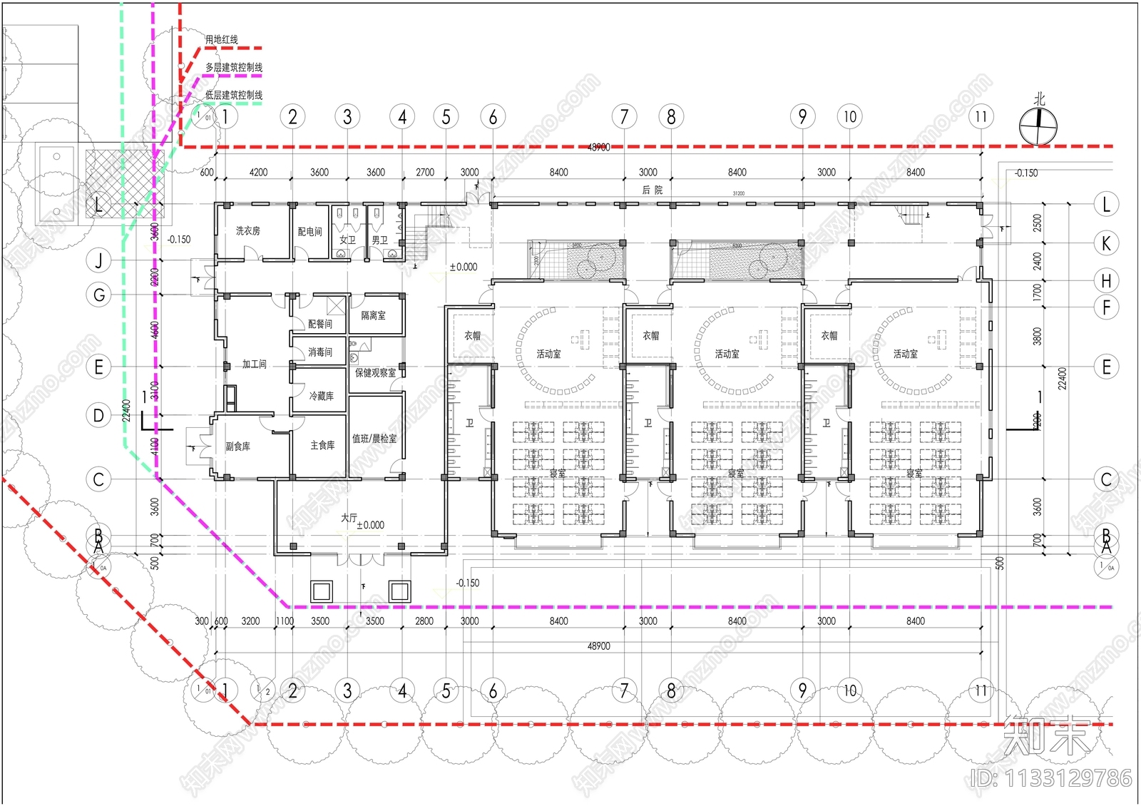 幼儿园建筑效果图cad施工图下载【ID:1133129786】