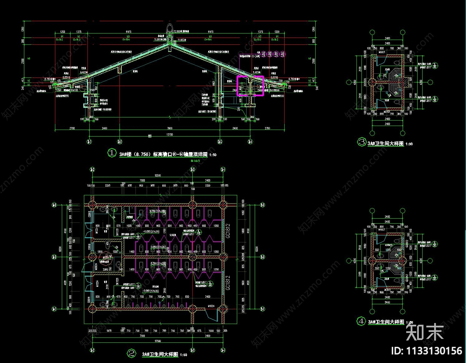 禅堂建筑cad施工图下载【ID:1133130156】