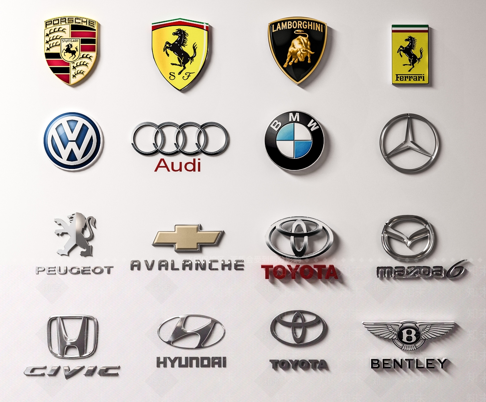 现代汽车车标3D模型下载【ID:1133132803】