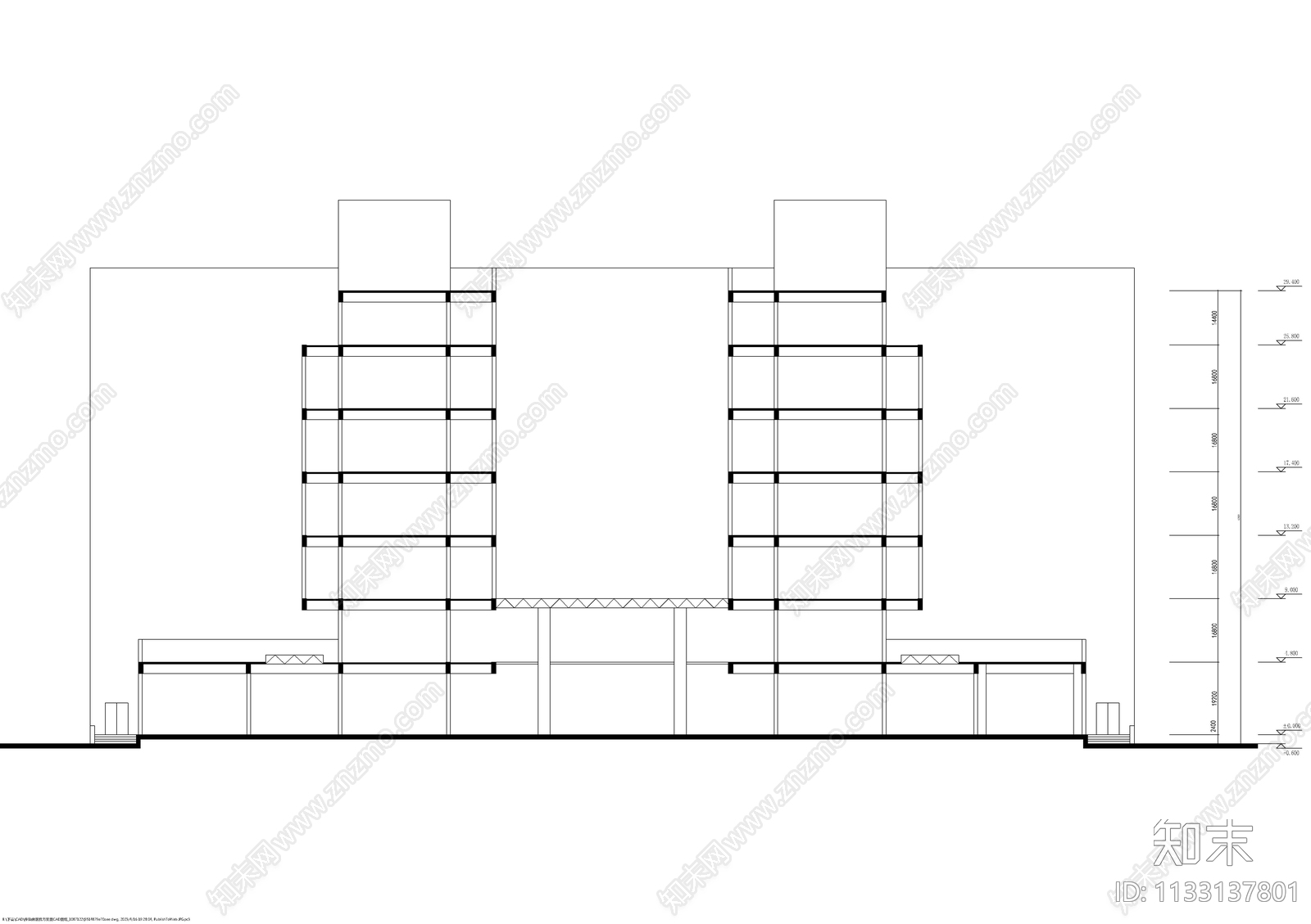 传染病医院建筑cad施工图下载【ID:1133137801】