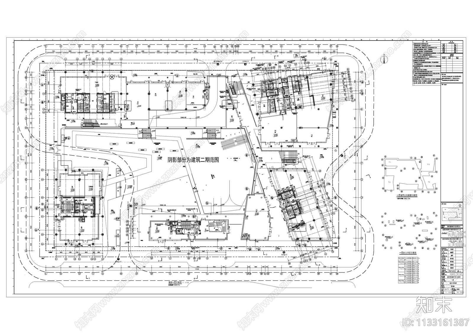 深圳一号广场二期cad施工图下载【ID:1133161387】