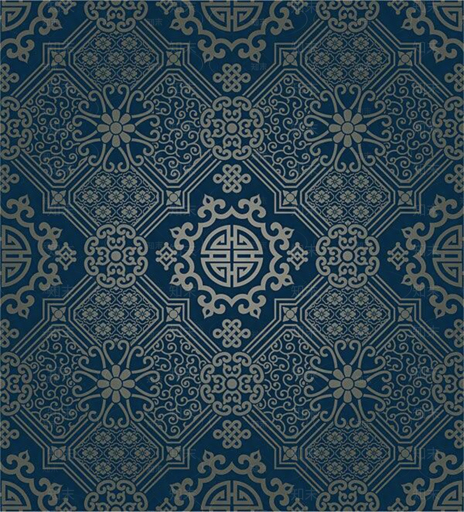 无缝中式传统花布纹贴图下载【ID:1133168594】