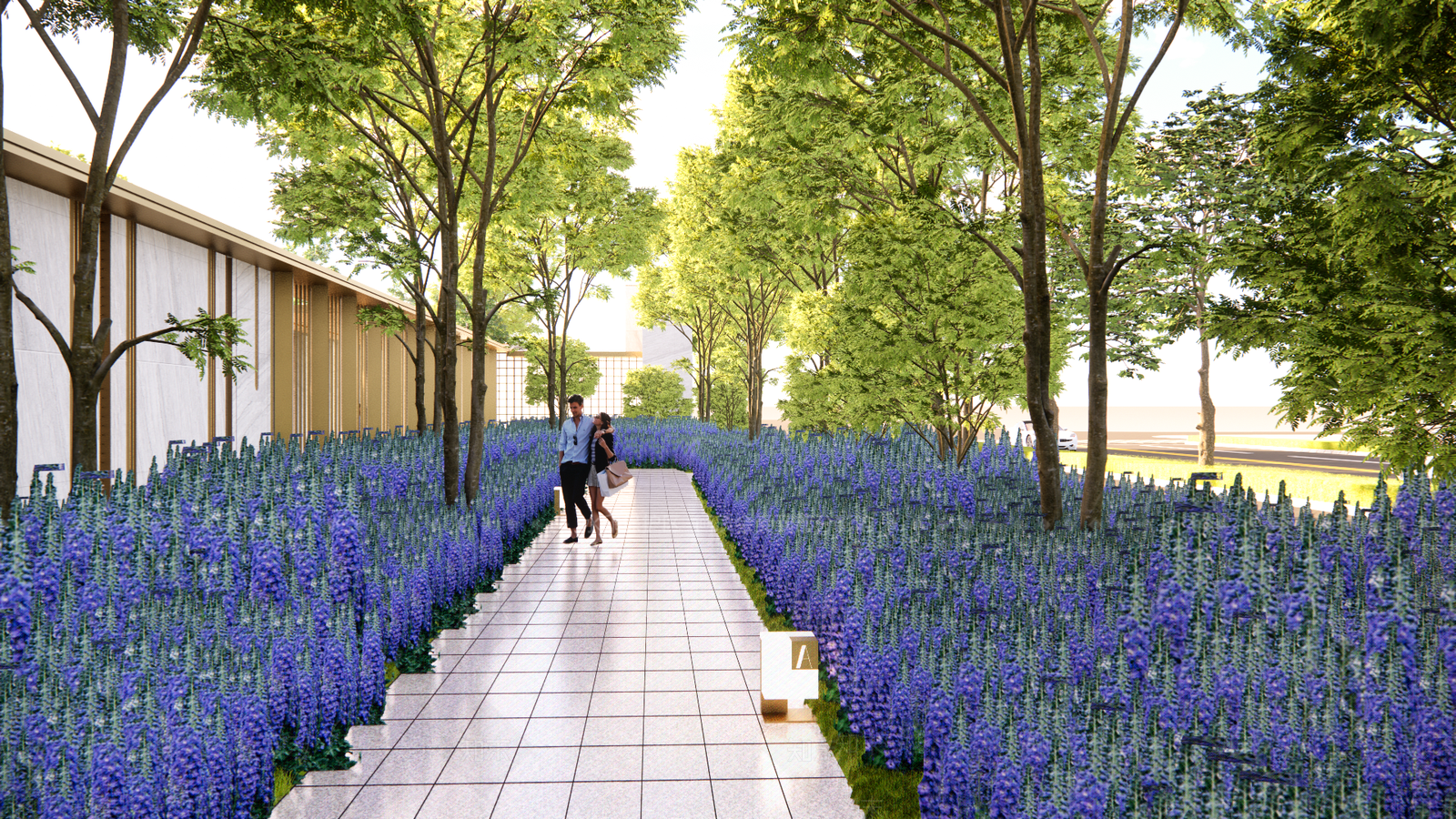 现代人行道SU模型下载【ID:1133170826】